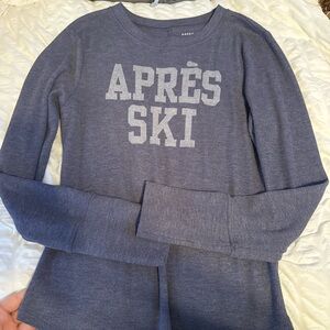 American Eagle Outfitters Navy Long Sleeve Tee